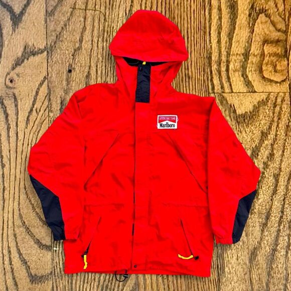 Vintage 90’s Marlboro Cigarettes Adventure Team Hooded Jacket - Picture 1 of 6